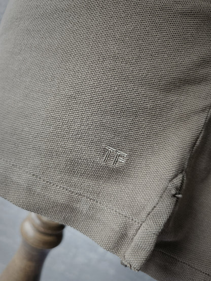 TOM FORD TF Garment-Dyed Cotton Khaki Polo Shirt