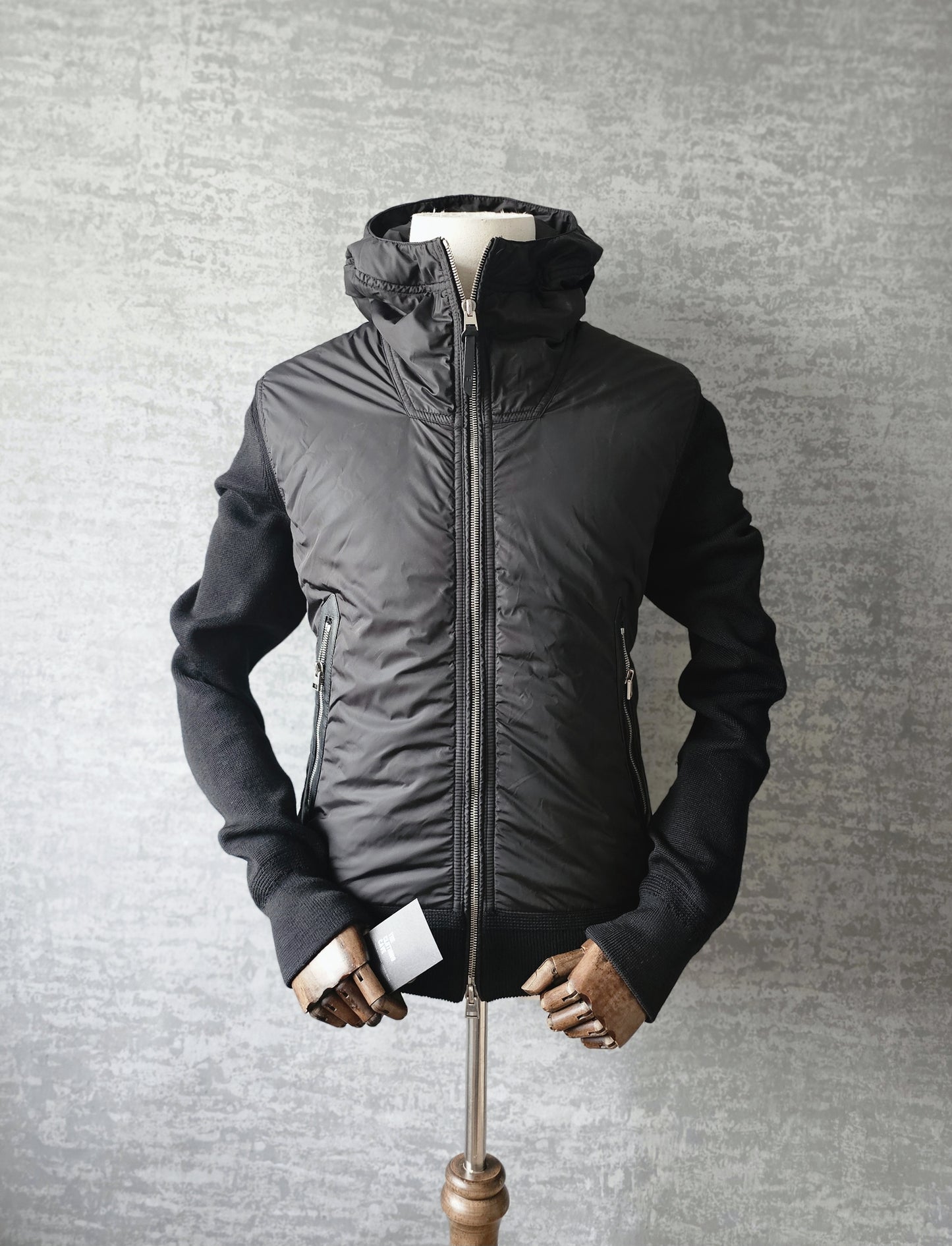 TOM FORD Shell-Panelled Wool Hooded Jacket Black