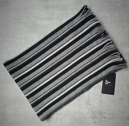 HUGO BOSS Fadon Virgin Wool Striped Scarf