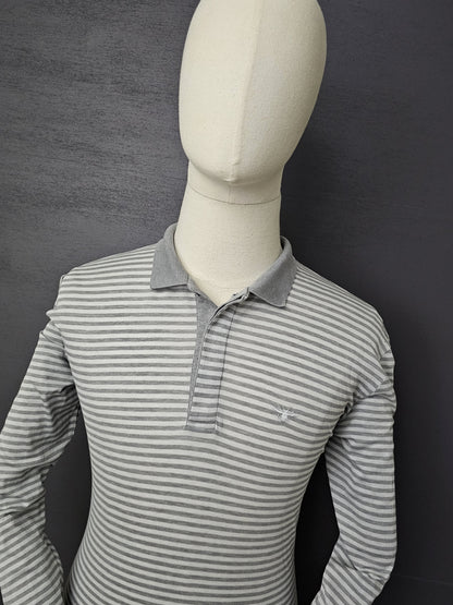 DIOR Stiped Long-Sleeve Polo with Bee Embroidery