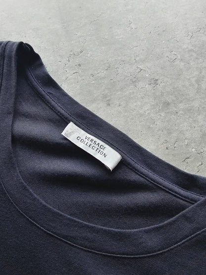 VERSACE Collection Medusa Embroidered Long-Sleeve T-Shirt