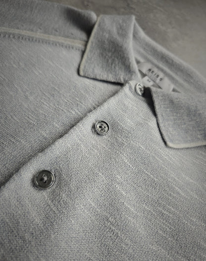 REISS Earlsfield Edition Long Sleeve Knitted Polo