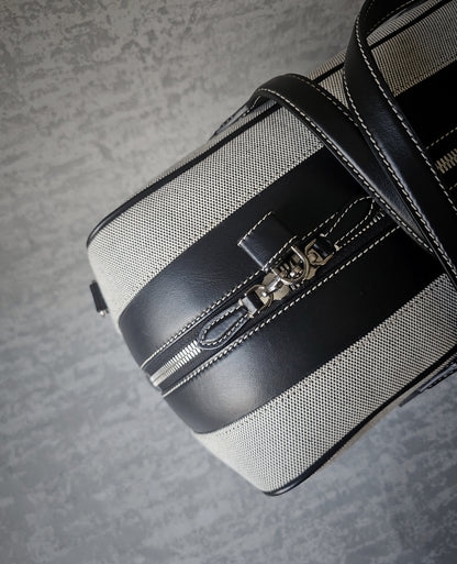 BURBERRY Logo-Print Leather-Trimmed Canvas Holdall