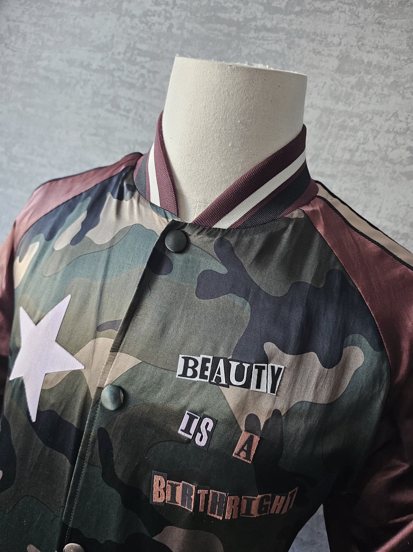VALENTINO GARAVANI x Jamie Reid Satin Bomber
