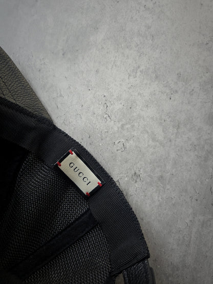 GUCCI Grained Calfskin Logo Tucker Cap