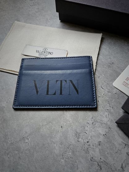 VALENTINO GARAVANI VLTN Limited Navy Embossed Card Holder