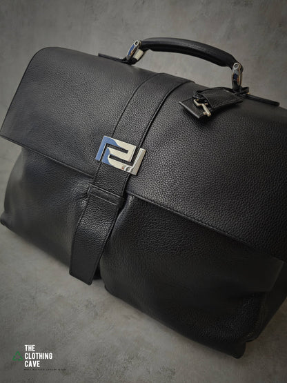 GIANNI VERSACE Smooth Leather Briefcase/ Shoulder Bag