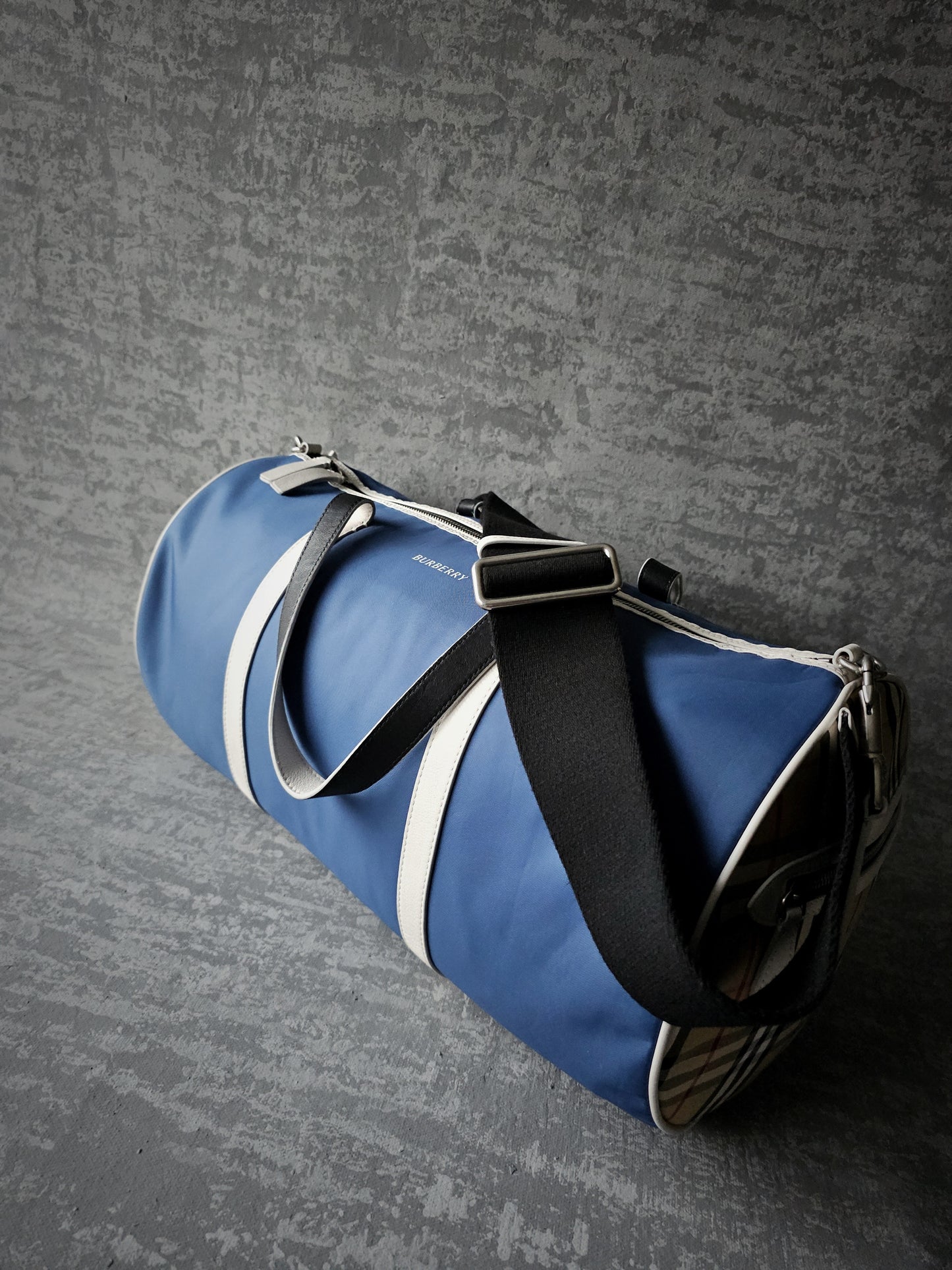 BURBERRY Nylon Kennedy Duffle Bag