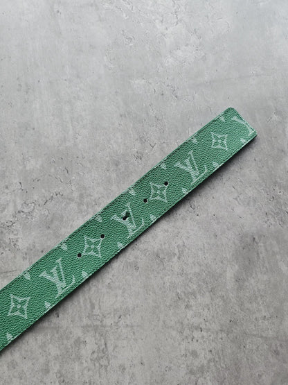 LOUIS VUITTON LV Monogram 40mm Reversible Green Belt