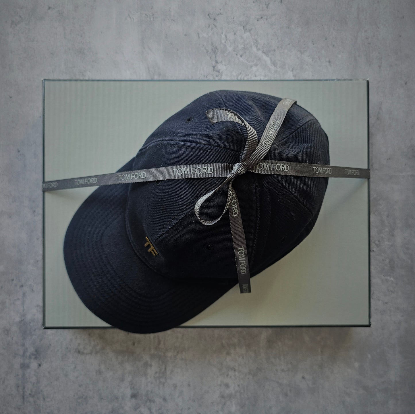 TOM FORD TF Cotton Canvas Navy Baseball Cap
