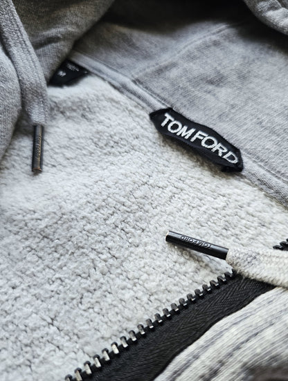 TOM FORD Oversized Fleece-Back Cotton Jersey Zipped Hoodie