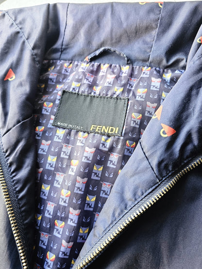 FENDI Retro Monster Eye Monogram Windproof Shell Jacket