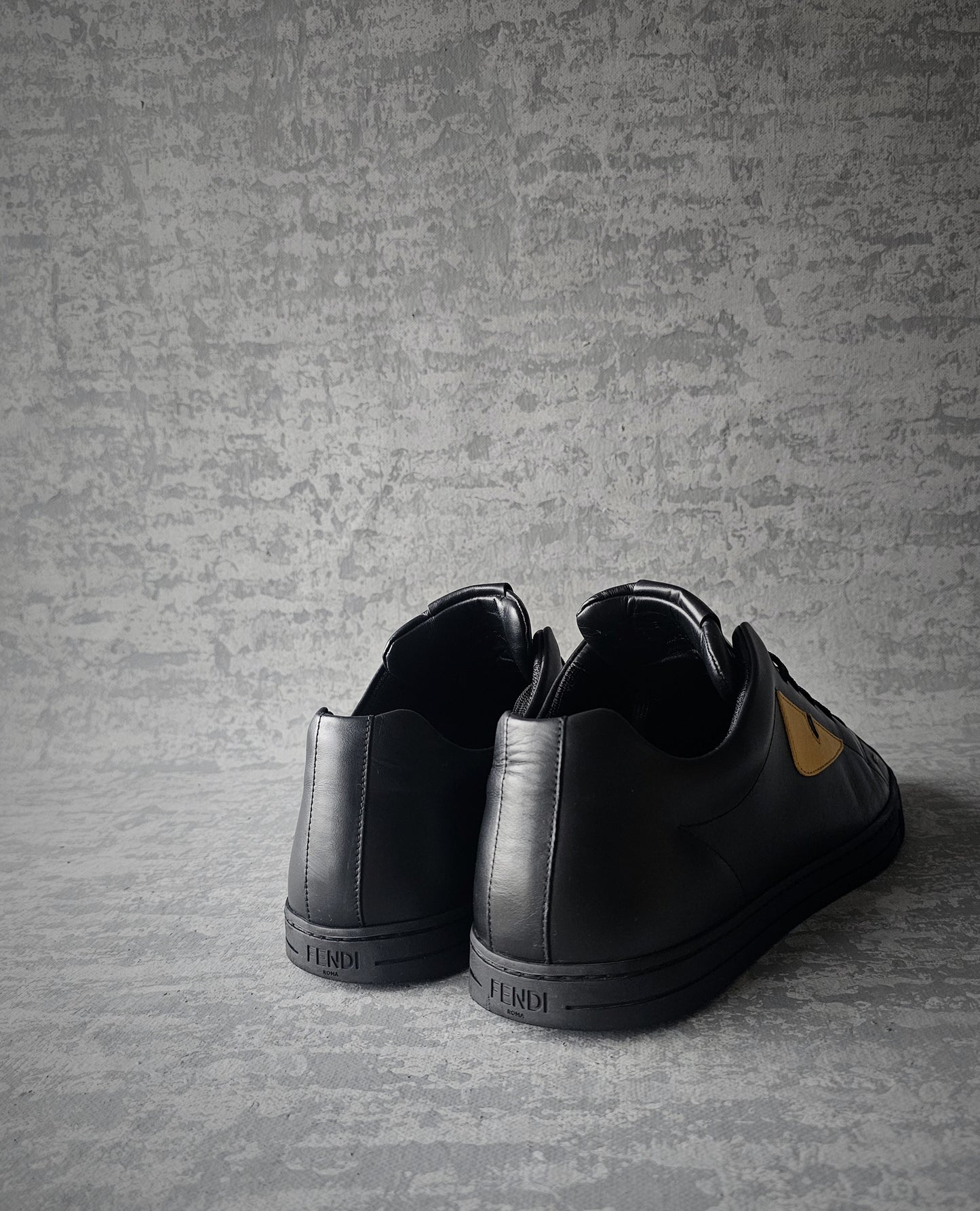 FENDI Low-Top Leather Bug Eye Sneakers