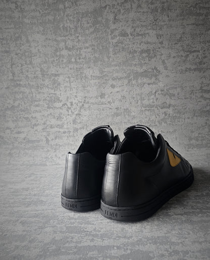 FENDI Low-Top Leather Bug Eye Sneakers