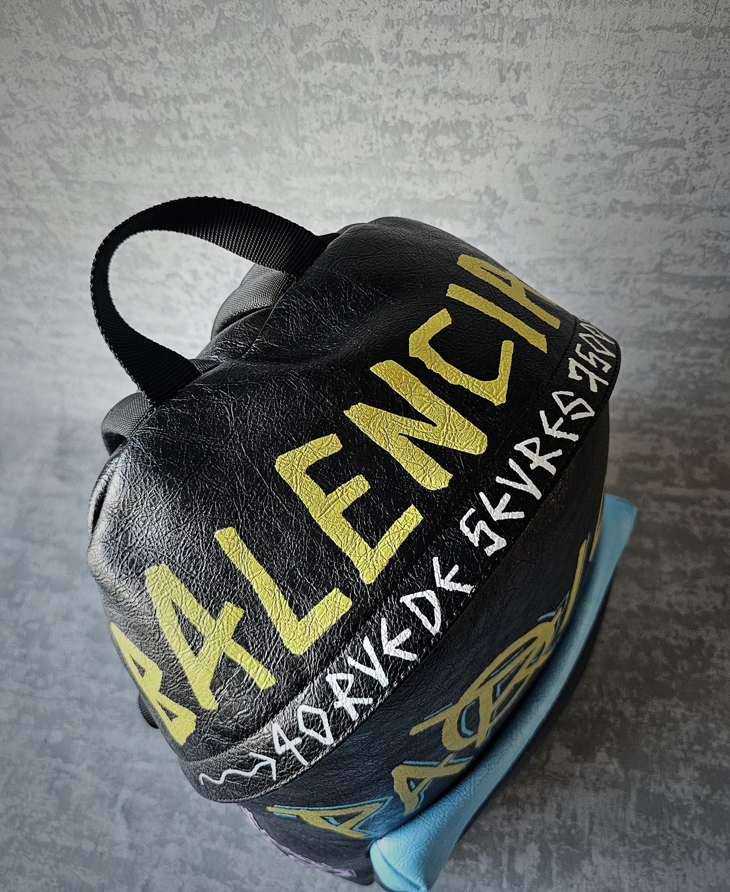BALENCIAGA "Explorer" Graffiti Lambskin Backpack
