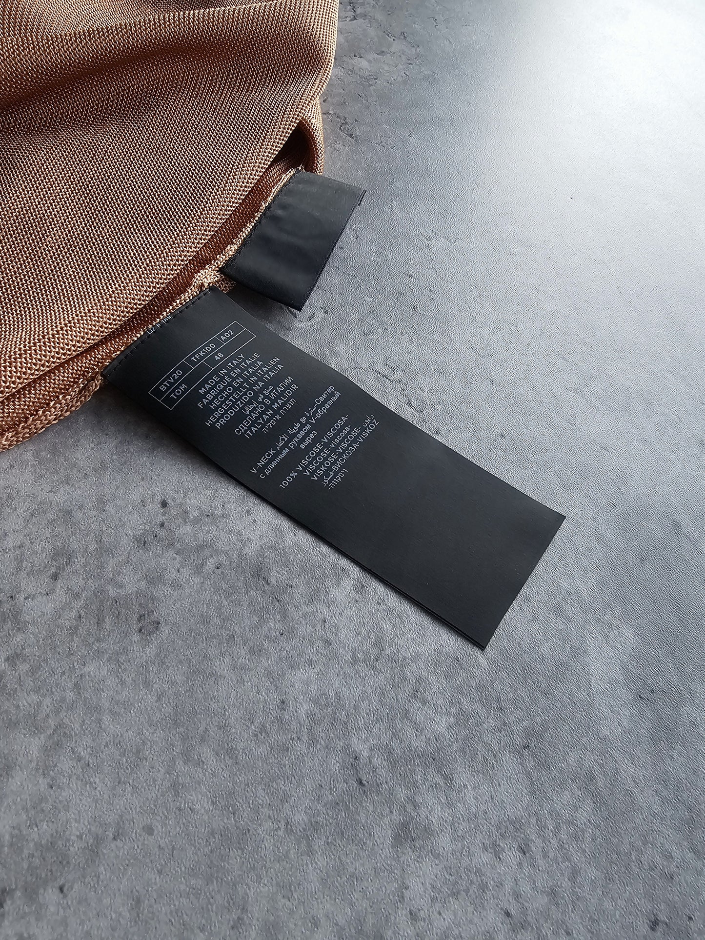 TOM FORD Viscose Salmon V-Neck Sweater