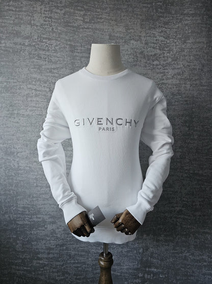 GIVENCHY Silver Logo Oversized Sweatshirt