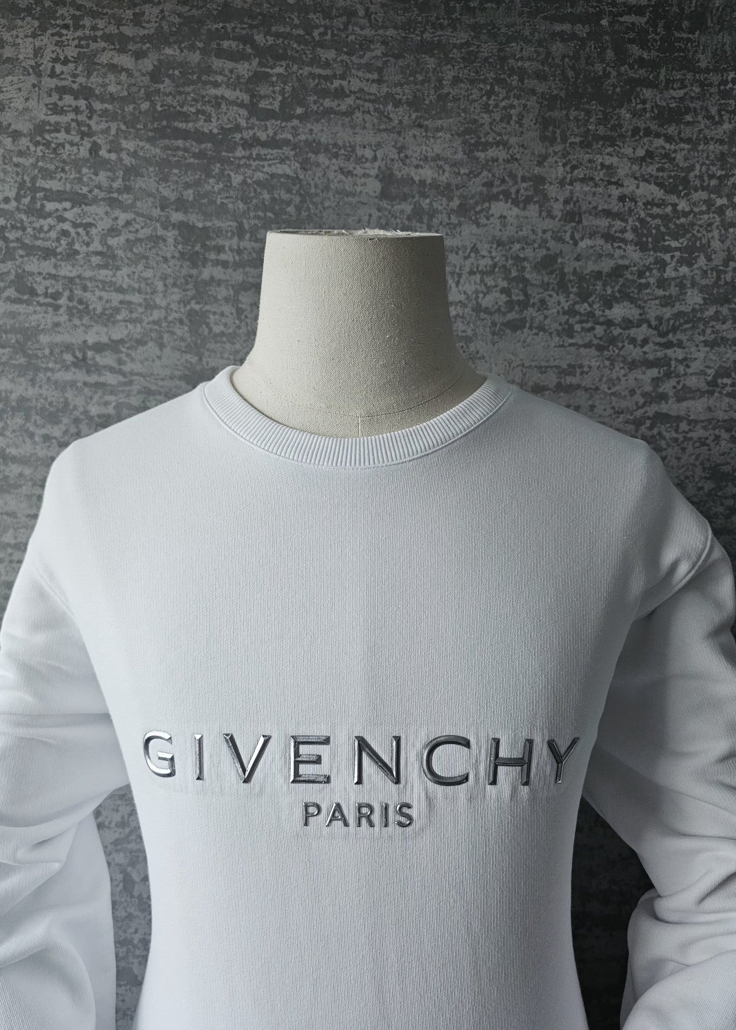GIVENCHY Silver Logo Oversized Sweatshirt
