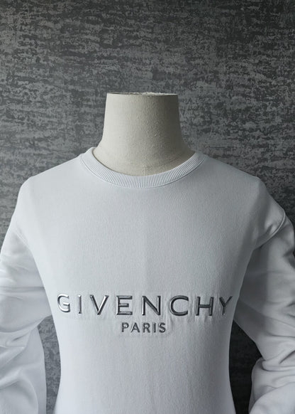GIVENCHY Silver Logo Oversized Sweatshirt