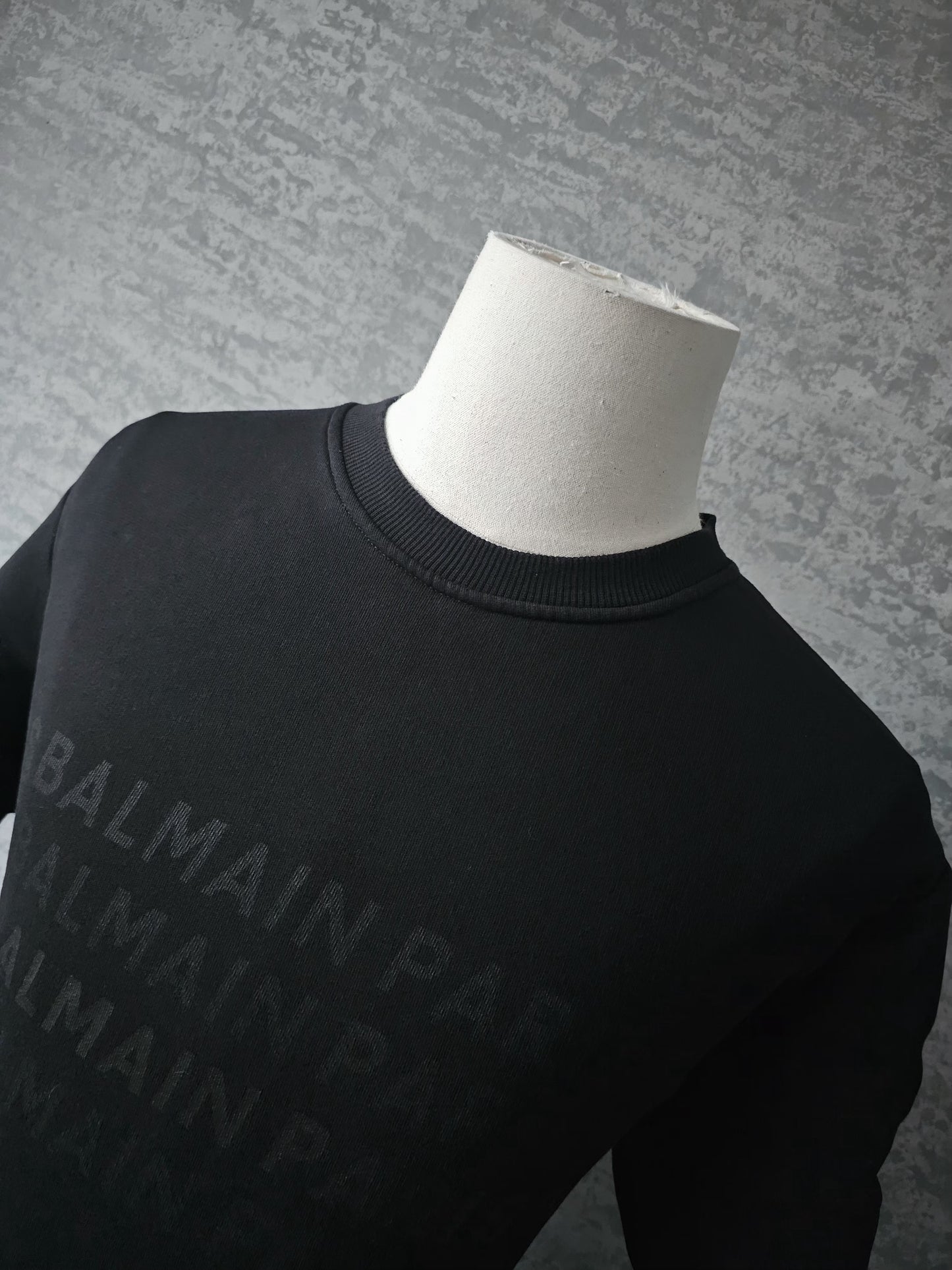 BALMAIN Logo Repeat Cotton Sweatshirt