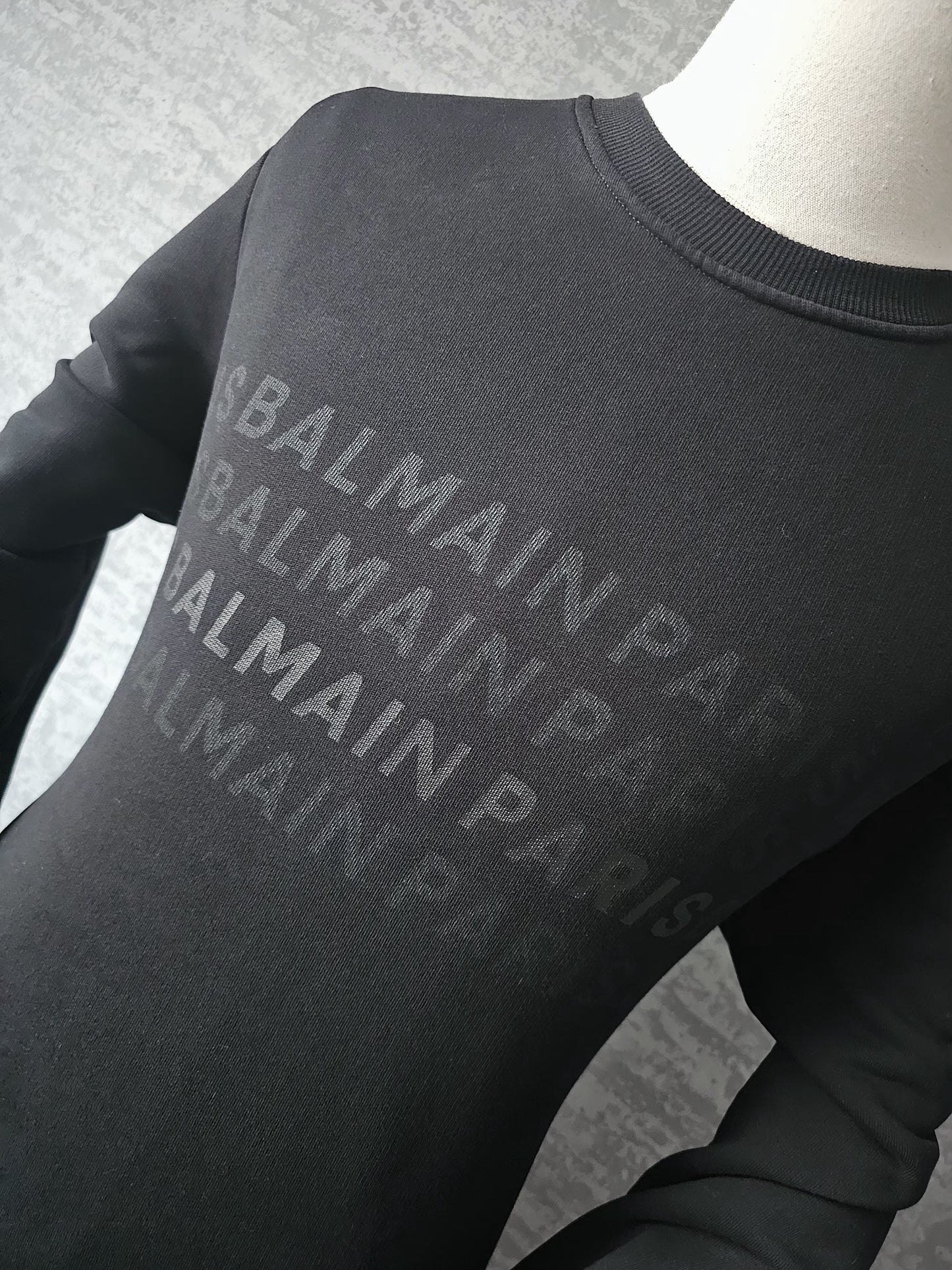 BALMAIN Logo Repeat Cotton Sweatshirt