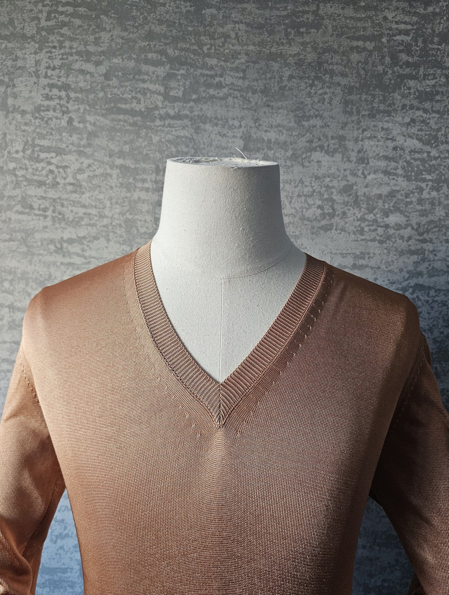 TOM FORD Viscose Salmon V-Neck Sweater