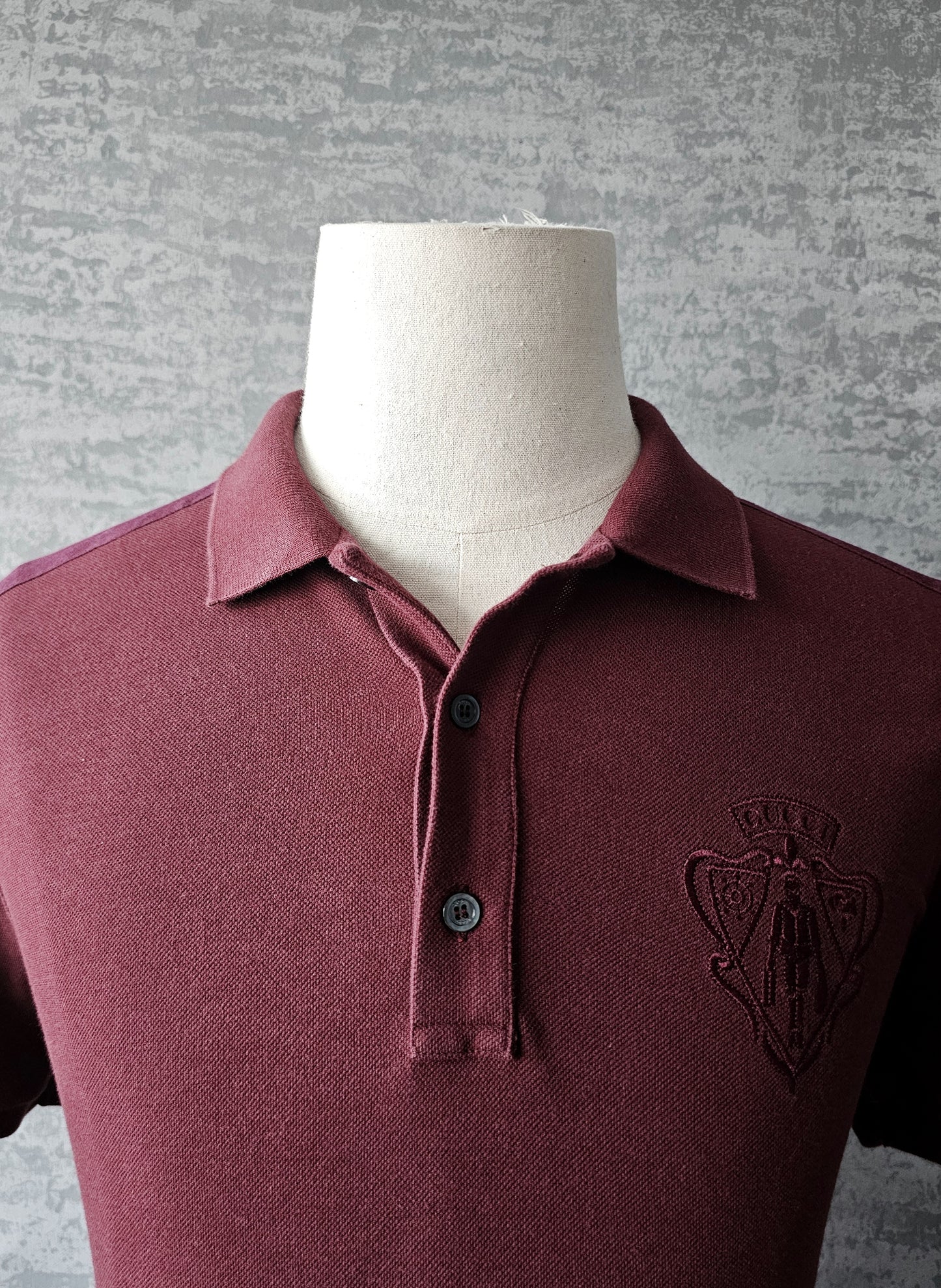 GUCCI Web Crest Embroidery Polo Shirt