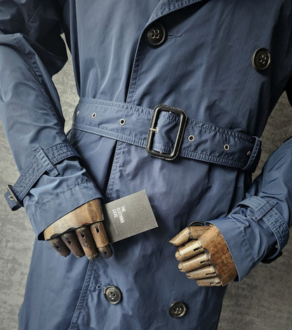 BURBERRY Rare Gabardine Rainproof Nylon Trench Coat