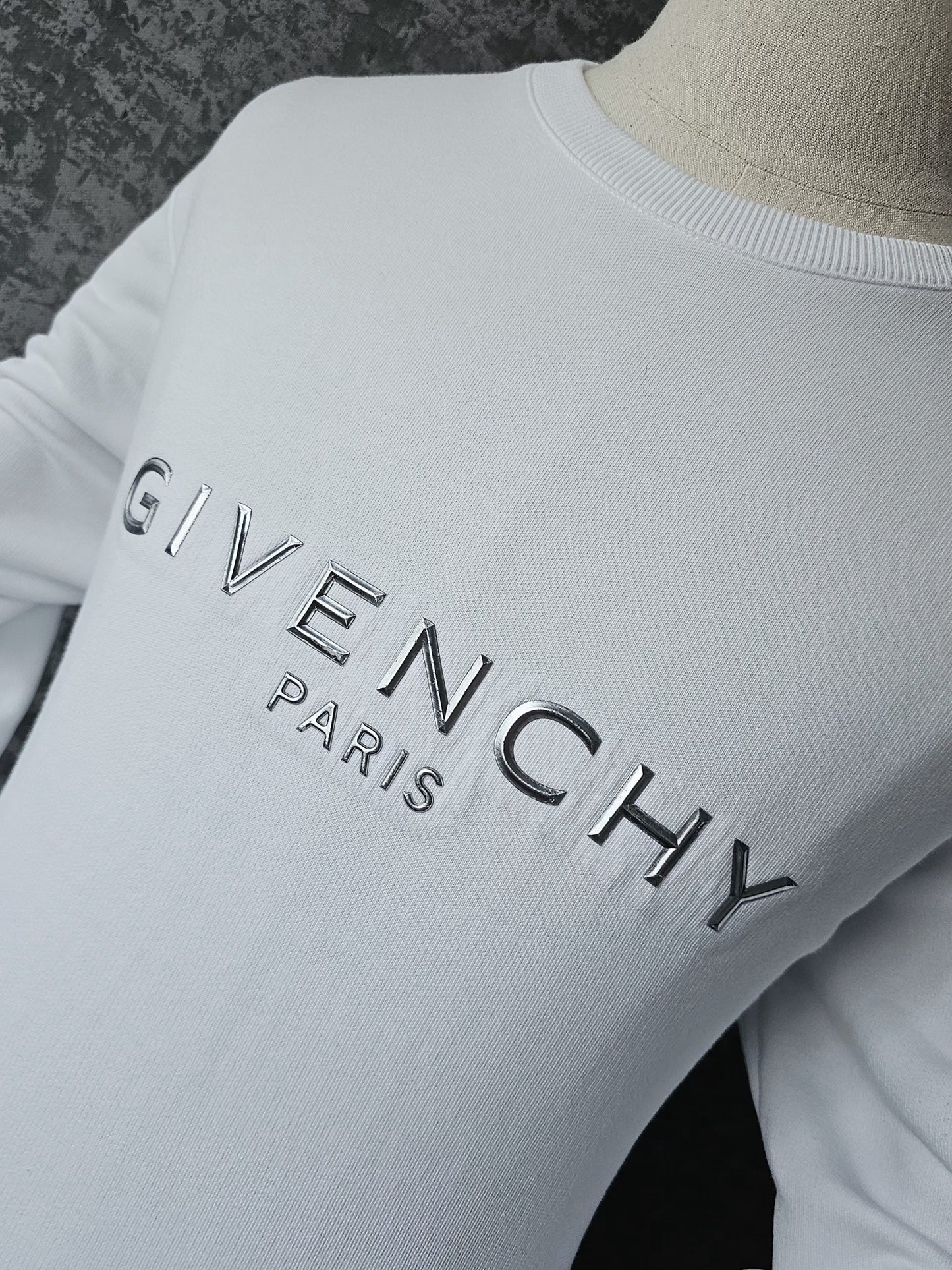 GIVENCHY Silver Logo Oversized Sweatshirt