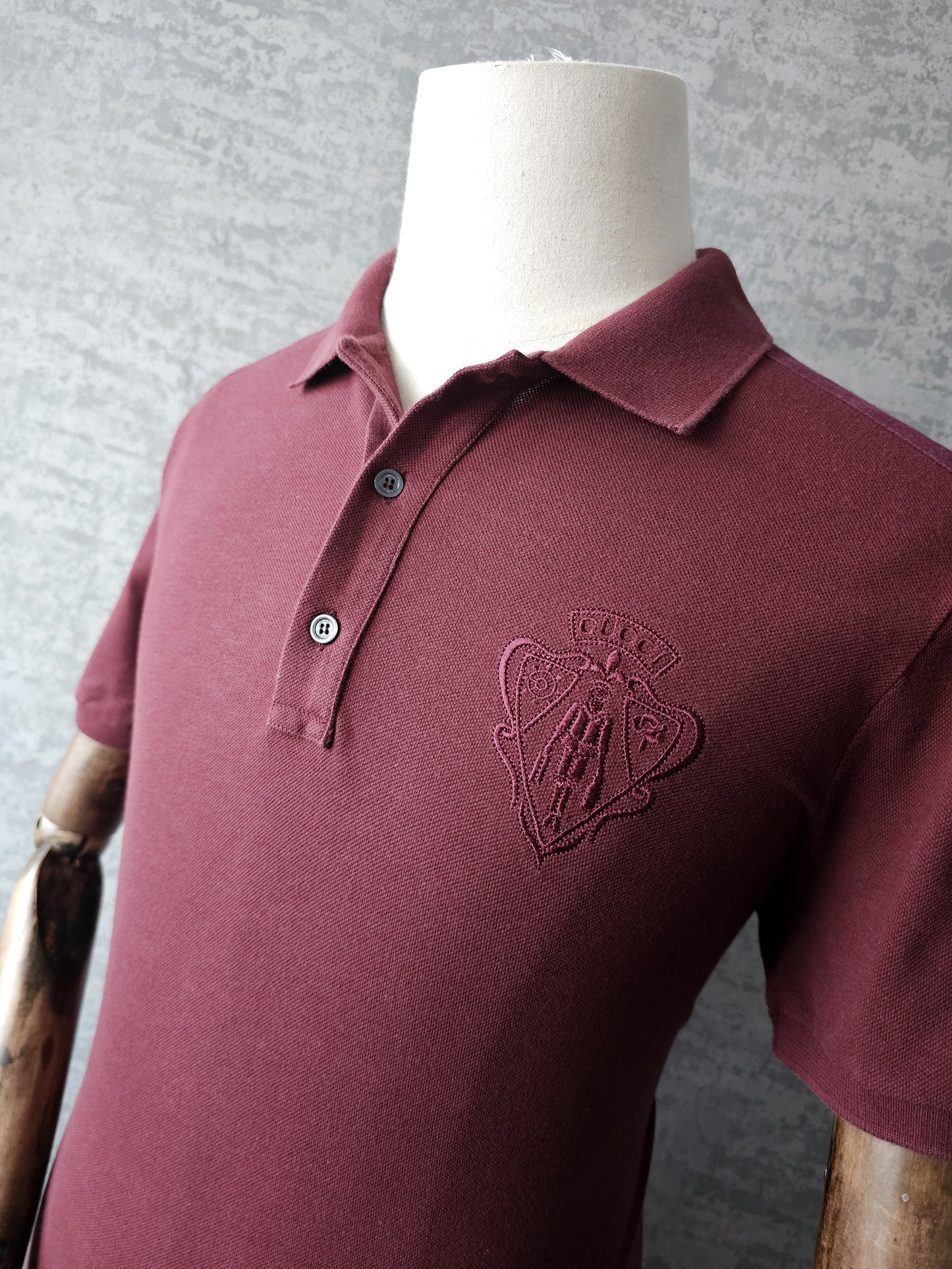 GUCCI Web Crest Embroidery Polo Shirt