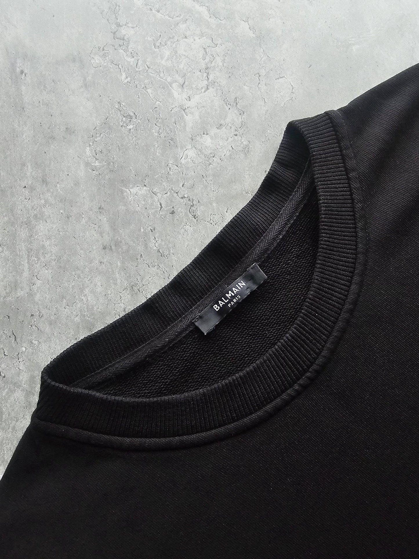 BALMAIN Logo Repeat Cotton Sweatshirt