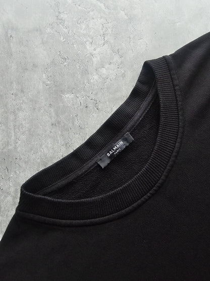 BALMAIN Logo Repeat Cotton Sweatshirt