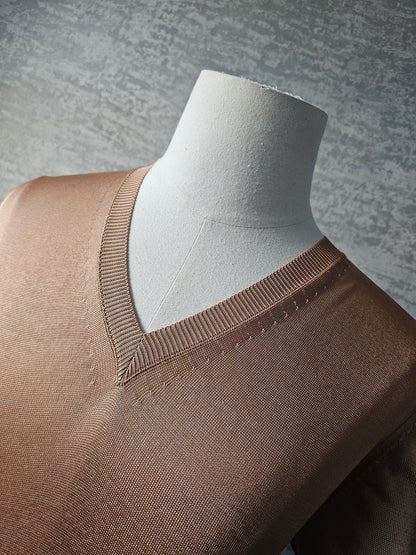 TOM FORD Viscose Salmon V-Neck Sweater