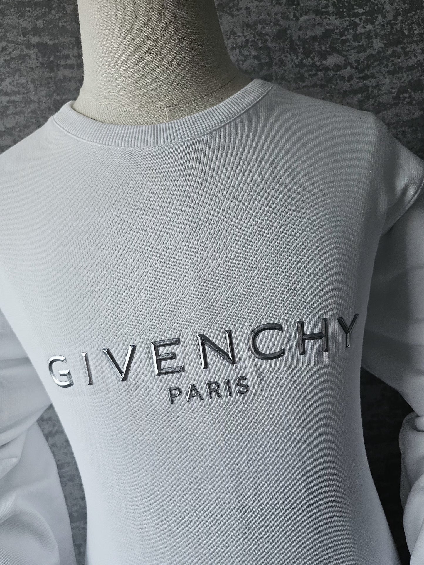 GIVENCHY Silver Logo Oversized Sweatshirt