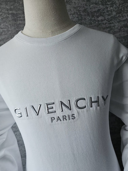 GIVENCHY Silver Logo Oversized Sweatshirt