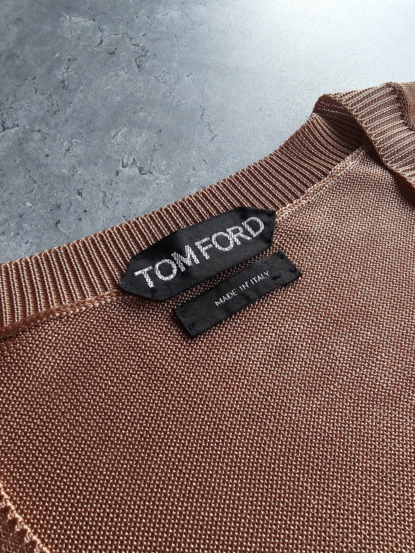TOM FORD Viscose Salmon V-Neck Sweater