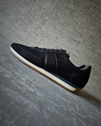 TOM FORD Orford Leather-Trimmed Suede Navy Trainers