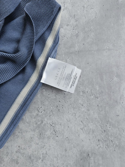 GUCCI Striped Fine Knit Polo