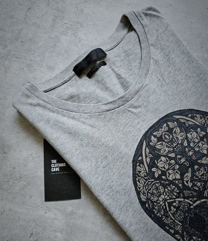 ALEXANDER MCQUEEN Cotton Skull Print Grey T-Shirt