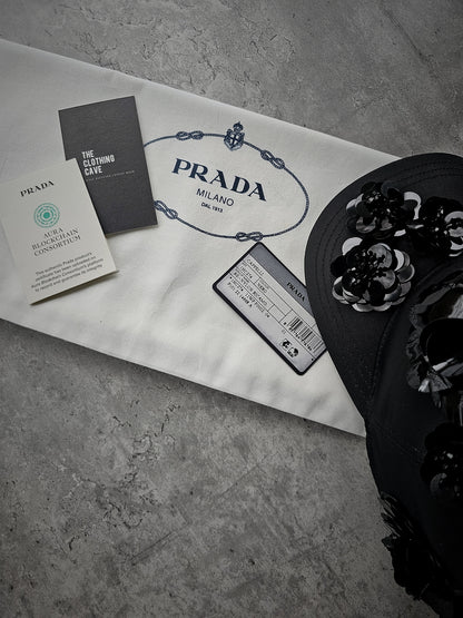PRADA Rare Floral 3D Applique Cap