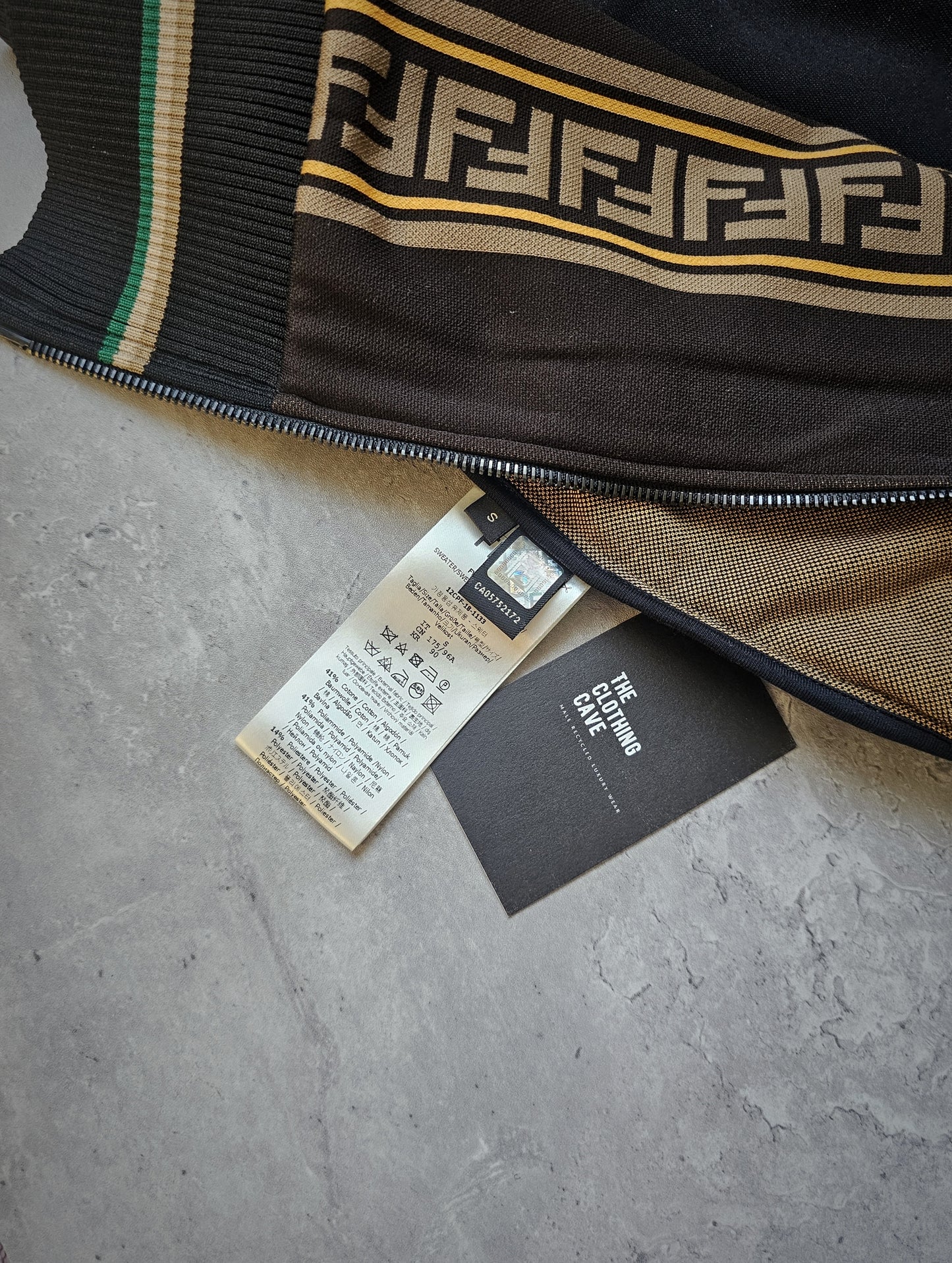 FENDI Logo Trimmed Panelled Stretch-Jersey Track Jacket