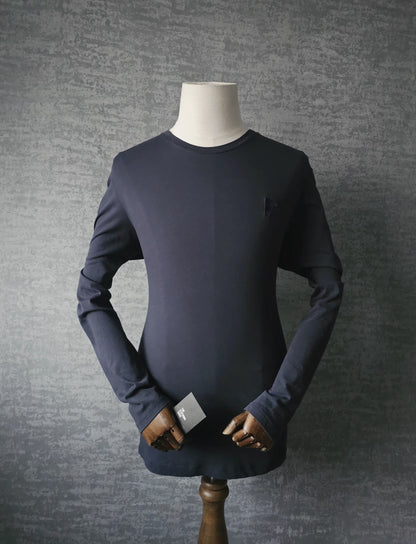 VERSACE Collection Medusa Embroidered Long-Sleeve T-Shirt