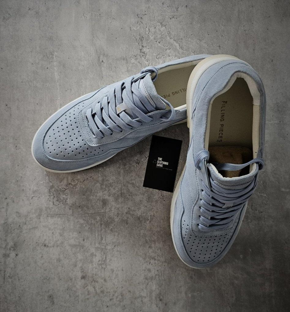 FILLING PIECES Ace Sky Blue Suede Sneakers