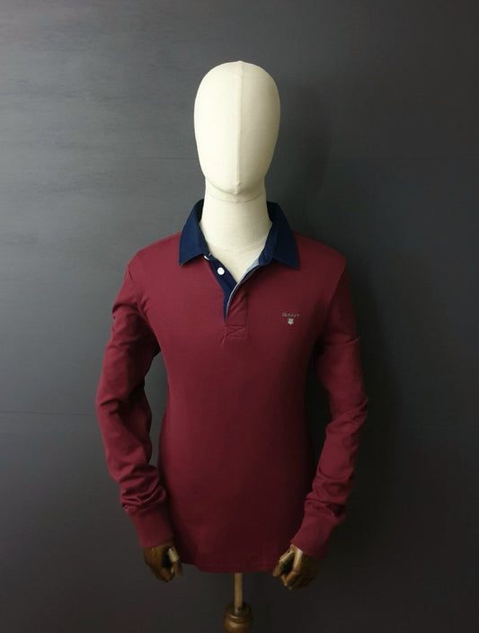 GANT Burgundy Heavy Rugger Rugby Polo Shirt