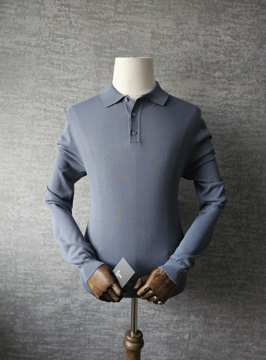 GUCCI Striped Fine Knit Polo