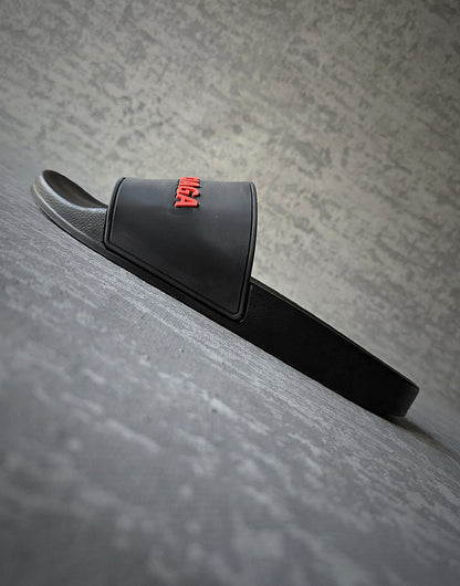 BALENCIAGA Red Logo Sliders