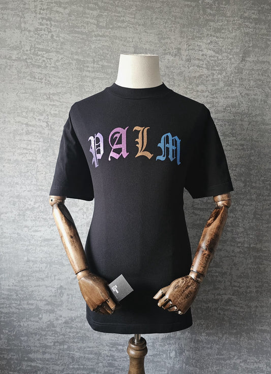 PALM ANGELS PALM Gothic Reflective Logo T-Shirt
