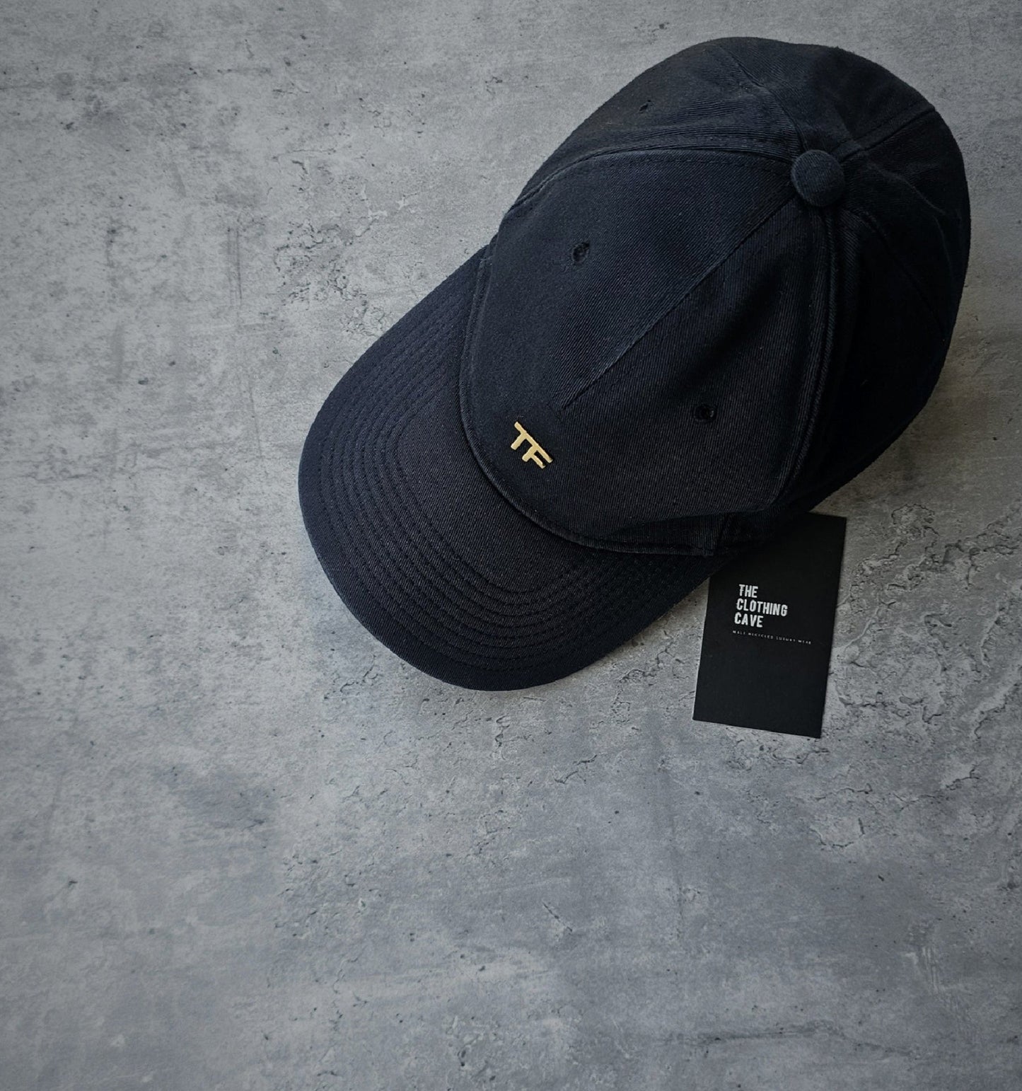 TOM FORD TF Cotton Canvas Navy Baseball Cap