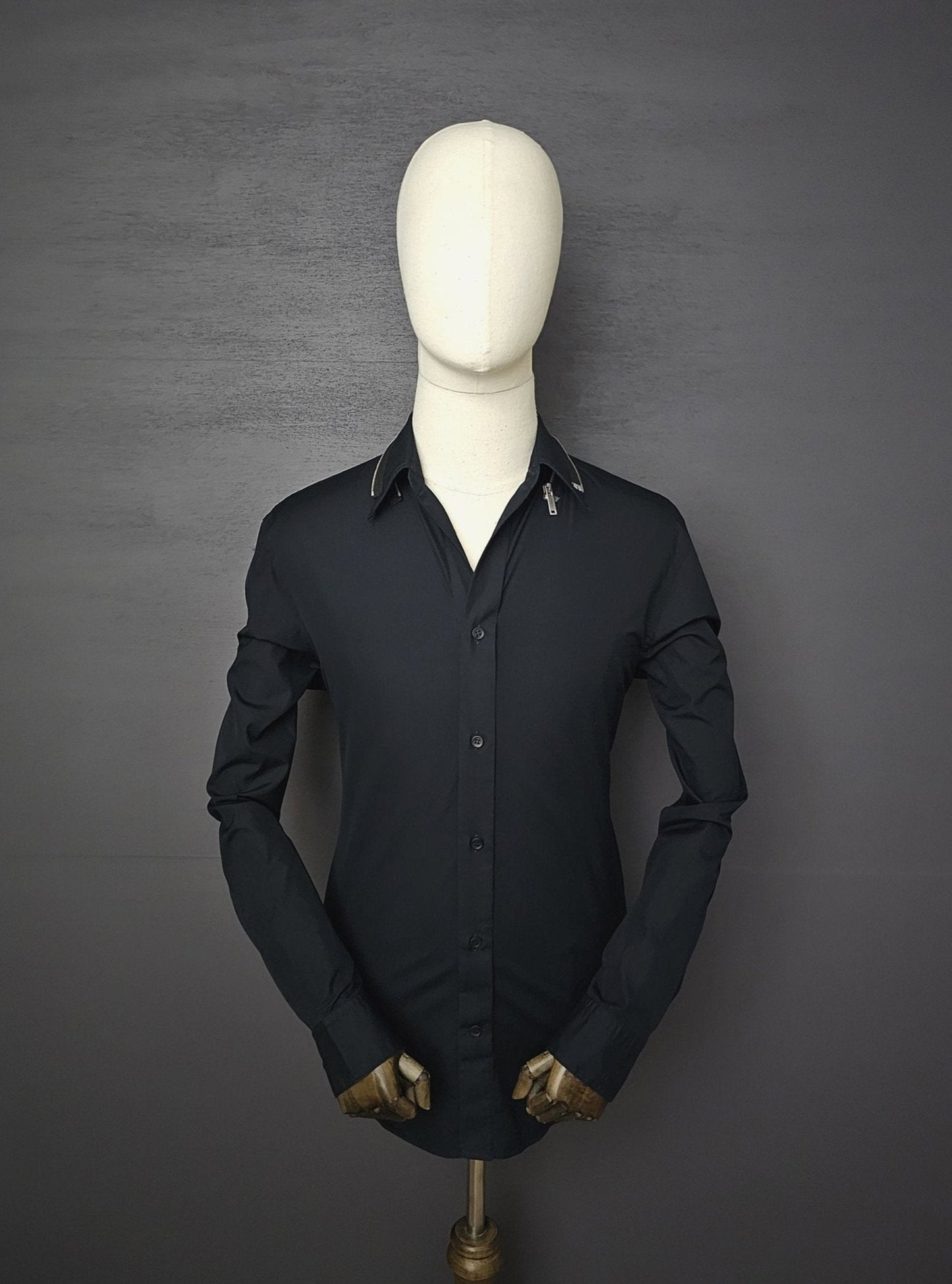 ALEXANDER MCQUEEN  Zip Detailed Black Shirt