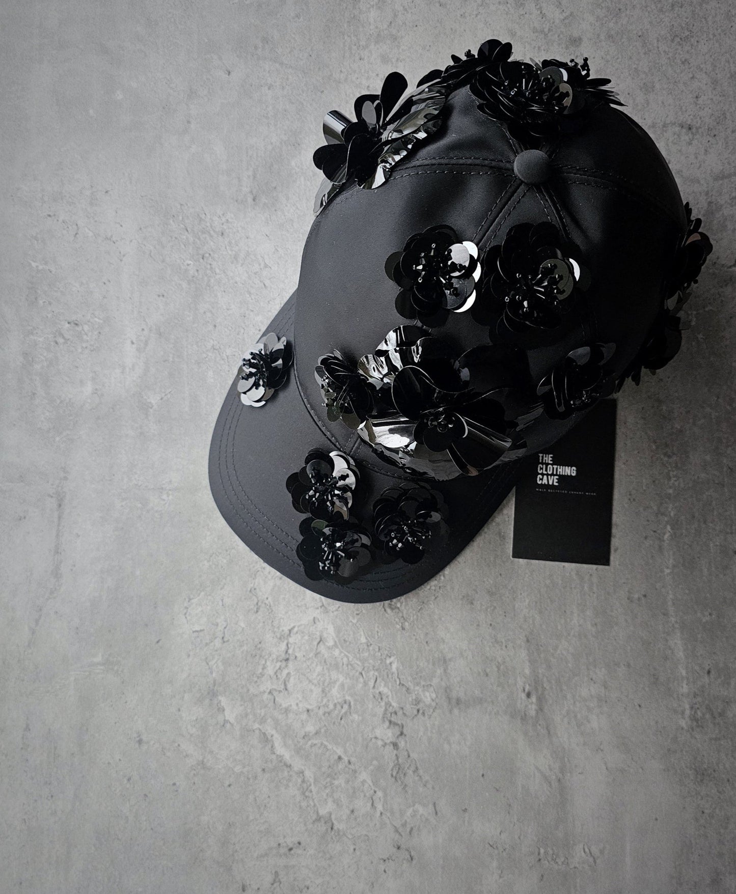 PRADA Rare Floral 3D Applique Cap